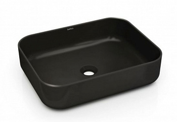 Раковина накладная BATHCO DINAN 4154 черный матовый 500x390x130