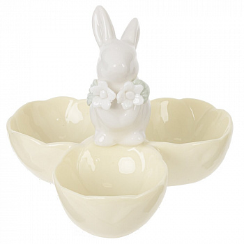 Подставка для 3-х яиц "Заяц", L11,5 W11,5 H10 см