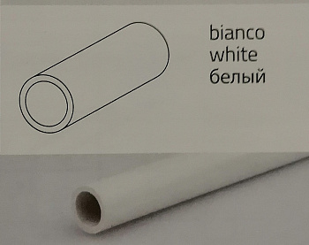 Профиль Tubo Tondo 12мм 1,0м. ПВХ белый