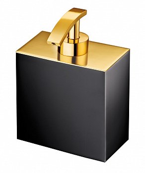 Дозатор для мыла WINDISCH BLACK COLLECTION 90724NO черный/золото 60х100h150