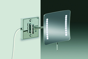 Зеркало косметическое увеличительное с подсветкой LED Холодный свет 5X WINDISCH 99857/1CR хром 200