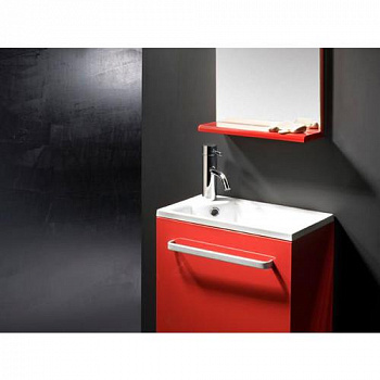 Комплект раковина композит с базой с зеркалом BATHCO NIZA 9901RJ красный 440x250x470/350x800