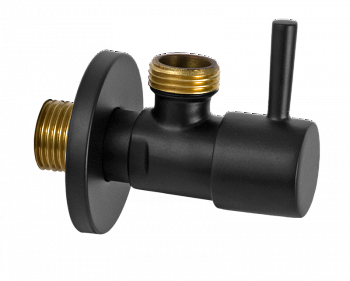 Запорный вентиль 1/2*1/2 Remer 128L1212NO, черный матовый