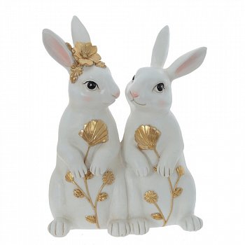 Фигурка декоративная "Зайцы", L17 W10,5 H21 см