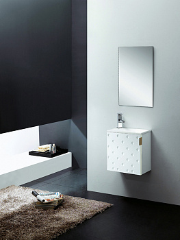 Комплект раковина с тумбой с зеркалом BATH AND KITCHEN SOMO 10039BL белый 420x250x435/420x650