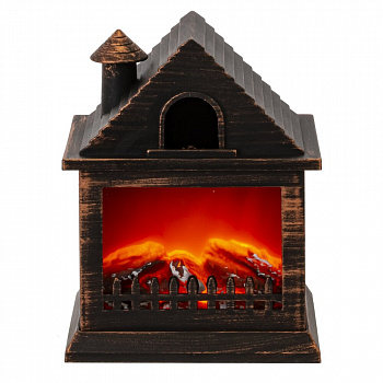 Изделие декоративное "Камин", L14,5 W12 H19 см, (подсветка, USB, 3xАА не прилаг.)