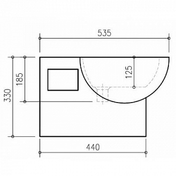 Биде подвесное OXO DT 9001 540x400x330