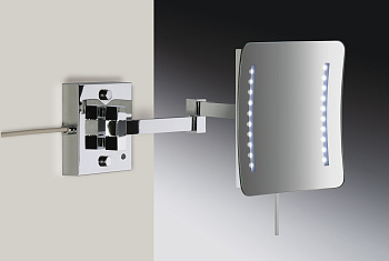 Зеркало косметическое увеличительное с подсветкой LED Холодный свет 5X WINDISCH 99877/2CR хром 200x2