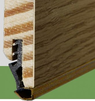 Уплотнитель для плинтуса Isolwood ПВХ 2,4 м, венге G-Wenge48