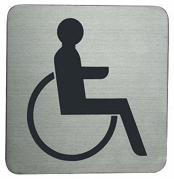 Информационная табличка DISABLED PERSON DEDEDIMOS HOTEL&RESTAURANTS 04H7-11-H хром