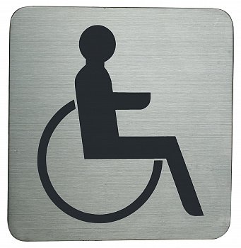 Информационная табличка DISABLED PERSON DEDEDIMOS HOTEL&RESTAURANTS 04H7-11-H хром