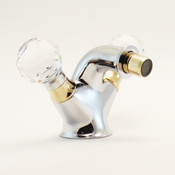 Смеситель для биде с донным клапаном WEBERT KARENINA SWAROVSKI KA710101017 хром/золото