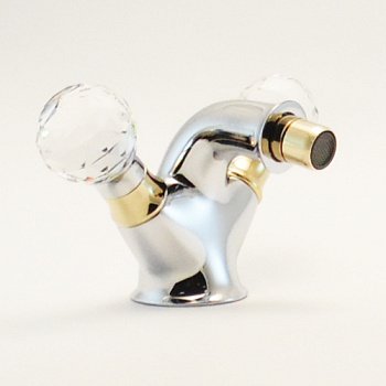 Смеситель для биде с донным клапаном WEBERT KARENINA SWAROVSKI KA710101017 хром/золото