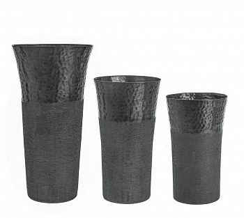 Ваза набор 3 шт BIZZOTTO HAMMEL SHADOW 0184182 d140x240h; d150x280h; d165x340h