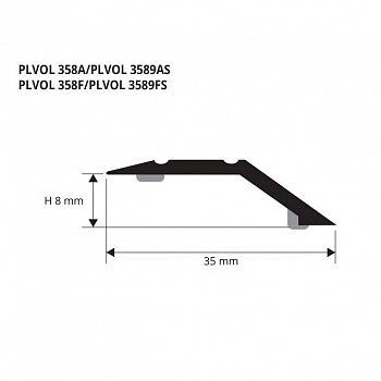 Профиль PROLEVALL 358 полир.латунь с кл.сл. l=0.9 PLVOL3589AS
