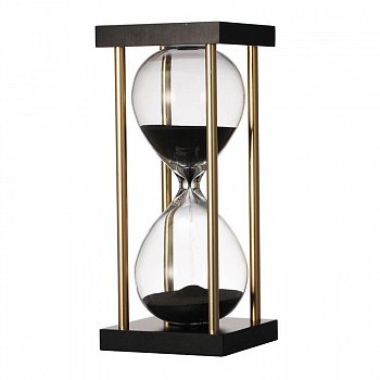 Декоративное изделие Песочные часы (15 минут) 7x7x18см Casaentera CE04-75731-BLAC