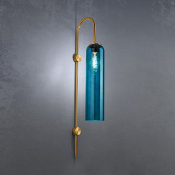 Светильник настенный Casaentera Light CE10-1301 латунь/синий 100х200х700h