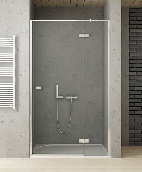 Ограждение душевое дверь в нишу распашная NEW TRENDY REFLEXA L EXK-1206 хром 900x2000