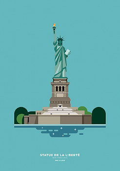 Постер IMAGE REPUBLIC LE DUO ARCHI STATUE DE LA LIBERTE USA 01DUO.STATU 300х400
