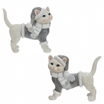 Фигурка декоративная "Кошка", 2в., L11 W4 H10