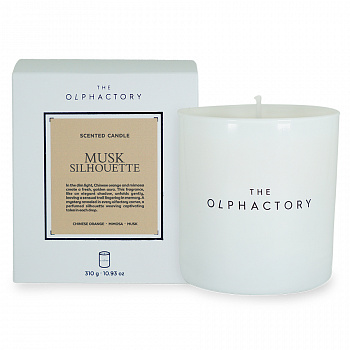 Свеча ароматическая в стекле Ambientair The Olphactory White Insignia Musk Silhouette VV060MHWTO