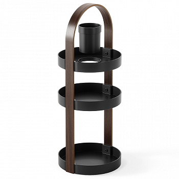 Органайзер для косметики UMBRA Bellwood 1015098-048 черный/орех 200х200х500