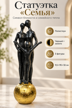 Статуэтка «Семья» в интерьере