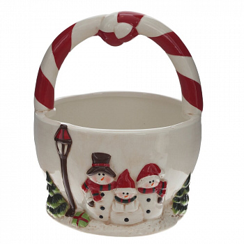 Конфетница "Снеговик", L15,5 W15,5 H19