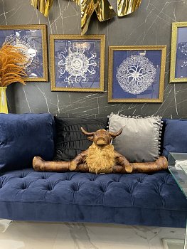 Стоппер дверной Як на шпагате текстиль коричневый Casaentera 90х15х30 см CE03-56854