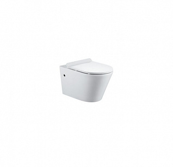 Унитаз подвесной безободковый с сиденьем микролифт BATHCO SINTRA 4551 белый 520x356x350