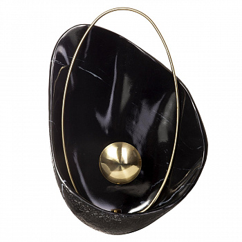 Светильник настенный Casaentera Clam CE13-10043 B черный/золото 270х100х400