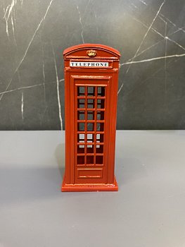 Копилка Телефонная будка металл красный Casaentera 6х6х12.5 см CE02-219966