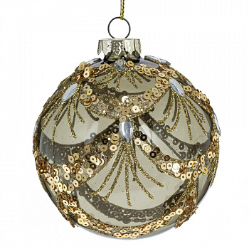Украшение новогоднее "Шар", D 8 см, L8 W8 H10 см