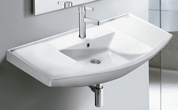 Раковина подвесная с переливом BATHCO OSLO 4096 белый 800x500x180