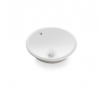 Раковина встроенная под столешницу с переливом BATHCO CERDENA B 0052B белый d420x190