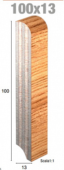Плинтус Tratline Антик100X13мм,2,4м, шпон.браш.дуб 173/100X13SA