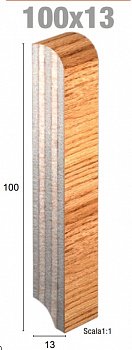 Плинтус Tratline Антик100X13мм,2,4м, шпон.браш.дуб 173/100X13SA