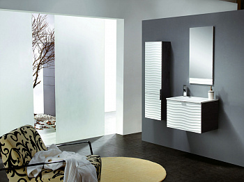 Комплект раковина с тумбой с зеркалом BATH AND KITCHEN VERONA 10025WN белый/венге 800x400x400/400x80