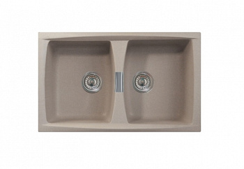 Мойка для кухни гранитная REGINOX Vienna 20 Sandbeige 3,5"х2 (c/box) 860х500