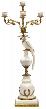 Подсвечник Попугай 37х37х84см Casaentera CE04-31G1624/E566AC/WHITE