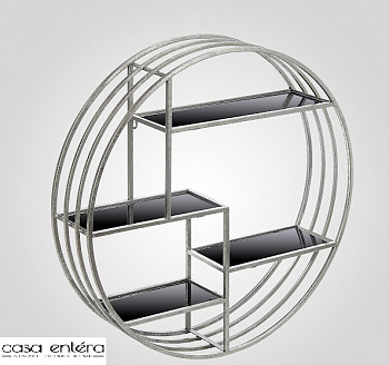Полка подвесная Поталь металл серебро Casaentera 70.5х16.5х70.5 см CE07-JX2338silver