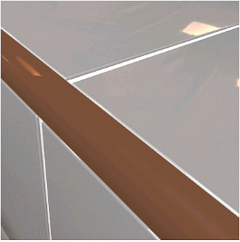 Уголок для плитки наружный MAKRO-PLAST 007 темно-коричневый 9x23x2500