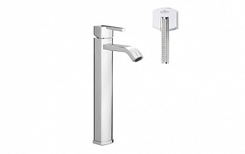 Смеситель для раковины с донным клапаном WEBERT AZETA CRYSTAL AS830402015/830401015 хром
