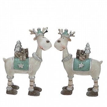 Фигурка декоративная "Олень", 2в., L7,5 W3,5 H10,5