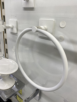 Полотенцедержатель кольцо IBB OSLO SQUARE OL07QBIO/BIO белый 450