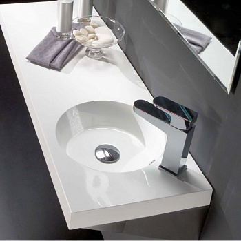 Раковина встроенная с переливом BATHCO OASIS 0519 белый 600x350x170