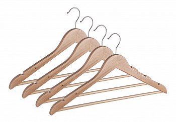 Вешалка набор 4 шт BIZZOTTO GRUCCIA CLOTH NATURAL 0210821 445х12х225h