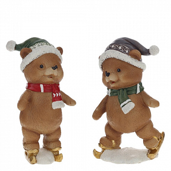 Фигурка декоративная "Медвежонок", L7,5 W7,5 H16, 2в.