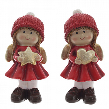 Фигурка декоративная "Ангел", L4,5 W4,5 H9,5 см, 2в.