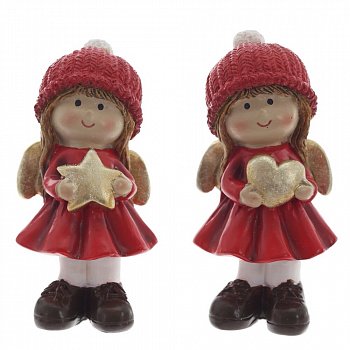 Фигурка декоративная "Ангел", L4,5 W4,5 H9,5 см, 2в.
